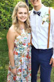 Wore this dress with 3-inch wedges and it worked perfectly for my event. Many compliments and very comfortable and airy. Highly recommend! Also has the high neck so you don't have to worry about your upper body being revealed while dancing! Perfect dress. - Kathleen R.