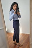 These are the power pants I slip into when I mean business. They keep me looking polished and professional all day with back to back meetings. They fit perfectly and are very comfortable. In the photos, I am wearing the pants without the belt. - Abigail G.