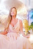 I love this dress! It's flowy, feminine, and flirty. I did end up wearing a sparkly cami underneath because the cleavage was too revealing for me. I wore this for a healing event. I'll be having another on 8/18 at 7pm et. Search FB for "Divine Feminine Group Remote Healing" and join us! - Megan W.