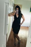 This black dress is well made and comfortable.  I love the design in the back. Very Sexy! Thanks Lulus! xoxo - Zarah-Marie H.