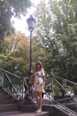 I wore this dress on a trip to the Canal Saint Martin in Paris, France,  in August. The cut is great, you just need a discreet pin to secure the neckline a little. Great idea to line the back of the skirt with light soft fabric so it's not transparent in the sunlight, very clever! The fabric is light and fresh and the lemon design amazing. I took a medium and it has a nice swing to the skirt and is perfect for a Summer's day. Definitely my favorite dress this year! - Clare R.