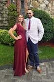 This was a great choice for a summer wedding at a castle. Classy and elegant. Aside from accidentally matching the wedding party colors, it was perfect. I ordered an xs due to other reviews and I wanted a more fitted look. It was a bit tight but I am glad I went with the xs. The top was a bit loose and my bra would occasionally show through the button. Nothing a little fashion tape couldn't fix. I felt beautiful and comfortable. - Sabrina S.