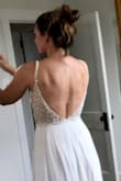 When I walked out to show my mom and sister my mom gasped! This dress is so beautiful! It fits perfectly outside of needing hemmed. - Brandi B.
