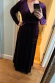 I wore this dress to a formal wedding in November. The dress is extremely heavy, but overall, it was perfect for the time of year. The material is also stretchy. - Samanth L.