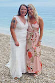This dress was the perfect look for a wedding I attended on Mackinaw Island. This dress needed to be hemmed a good 10 inches! I also felt like the fabric was a little too delicate. Once hemmed the dress was very comfortable. I need not wear a bra and used petals. Overall I'm happy with the dress and plan to wear it again. - Crystal R.