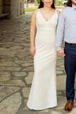 I wore this dress to a courthouse elopement and it was perfect. Definitely comfortable and form fitting. It was a little long so i had it hemmed but otherwise great. - Natalie C.