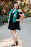 I wore this for my graduation picture session and my only complaint is that the shoulder straps were a little too far so I had to keep shortening them as they tend to slip. Throw on some cute heels and you'll look like a million bucks! - Nancy P.