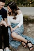This skirt was beautiful and perfect for our family photos! It's flowy but doesn't flash people like other skirts I have. Would recommend! - Tess L.