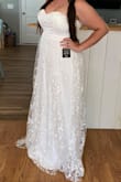 Zipped up perfectly and fit like a glove! Such a beautiful dress and can't wait to wear it for my backyard wedding!!! - Kelly T.