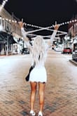 I wore this for my bachelorette party and everywhere I went people stopped and said miss USA is in the house! They may have been drunk but I'll take it. The dress is absolutely stunning! Great material and very very flattering! - Sarah L.