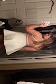 I bought this dress for engagement photos and loved it! It was a little short but nothing I wouldn't normally wear. It was kind of hard getting on and off but other than that I really loved the dress! It fit my body really well and I would definitely recommend it to anyone! - Amanda S.