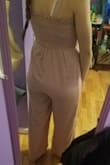 The fabric feels nice and soft against your legs and its cute. looks a little weird around the butt, but not too bad. Overall I think it looks good. - Hannah R.