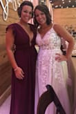 Wore this dress in my sister's wedding and I loved it. I felt so skinny and elegant. I got so many compliments. I did have to tape my boobs back and use some double-sided tape, but it was so comfortable. - Kaylyn M.