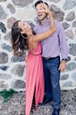 This dress was perfect! I felt like an absolute queen. I did have to use double sided tape to make sure the straps stayed while I danced the night away so that it wouldn't fall! - Bridget G.