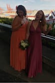 I loved this dress. The colour is beautiful and the cotton fabric hangs heavy and drapes well. I got a small and it fit perfectly. I just wore it as a bridesmaid this past weekend. I don't usually order online and have it work out, so I was very surprised and happy. It can be worn many ways, which is nice. My only note is that I'm pretty short and you could see my heels, so tall girls ordering a small should note that. I really loved this dress! - Nova T.