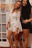 Super comfortable and fit perfect on the bottom but the top portion of the outfit needed to be taken in a little as it fit loosely on the shoulders and deep V. It was so beautiful though and great quality! - Shelby R.