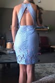 Not in love but i do like it. The only thing that bothered me was the lining underneath was a bit short for me. It is very pretty. The color is a bit more bold than in the picture! - Karley S.