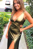 Wow. What a dress !!! Love it so much !! It's sexy & fun!! Great fit & price. Ordered a small & I'm 5'5. Don't need to wear a bra & it's so comfy. Might get it hemmed around my knee so I could wear it in more casual settings. Definitely have to stand up straight but it's worth it! Buy it if you want it! - Stefanie P.