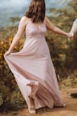 I normally wear a size medium in tops and dresses, I read reviews so I ordered a small, it was tight in the waist, but not too tight, it fit perfect! I absolutely loved this dress! - Kelsey W.