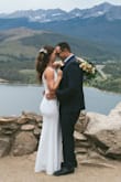 This dress was amazing and I got sooo many compliments! I added a belt to the front ($20) and people had no idea my dress wasn't a "real" wedding dress! It was slightly see through (you could see my white underwear lines from the side), but you can't tell from the pics. - Rebecca F.