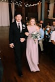 Dress was extremely comfortable all night. I ordered a size M, and found it to be a little tight in the ribcage, but I was definitely still able to breathe, eat and dance all night! I had to get the length hemmed due to my height, but other than that, it worked great! - Chelsea N.