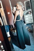 Didn't wear this outfit out yet, but I have to say it fits so well! I ordered a small in this, and the pants/top both fit nicely. It's nice because the back of the top is adjustable and so are the straps which is so important!! - Emma H.