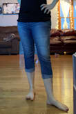 I love these! I wear them every day - I sometimes fold the bottoms up for a less distressed look, but I wear them both ways! - Kristyn S.