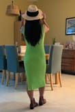 Love the dress especially the color. I was impressed with the  material and super lightweight. The small size fits perfectly and love the slit. Thank you again Lulus. - JCIL D.