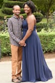 I wore this dress for my engagement photos. I love the dress overall and the length remained floor level even with paired with heels. It was super comfortable and breathable on a hot sunny day in Boston, MA. - Lillian J.