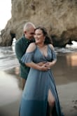The fit of this dress was amazing and I got LOTS of complaints during my engagement shoot. I found it true to size but the V neck is very deep, so lots of boob was showing. The dress was also VERY LONG, great for photos but I need to get it cut by a least 6 inches to actually wear this out for a wedding. Overall great dress I could not have been happier. - Stefania