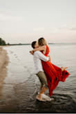 This dress is incredible! It fits true to size and looks way more expensive than it is. I wore it for our engagement shoot and I've received so many compliments. I would definitely recommend this piece. - Nicole M.