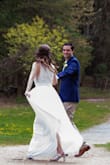 Due to Coronavirus destroying our original wedding plans, I purchased this dress 10 days before our rescheduled ceremony (since my gown was held hostage at the seamstress'). It arrived super fast, and fit great. I was comfortable in it, and I looked good too! With 2.5" heels, it was still slightly touching the ground, but it had GREAT flow. Regardless, I'm so happy with my last-minute replacement wedding dress, and would recommend this to anyone else who is battling the wedding destruction that is this pandemic. Thank you Lulus for coming in clutch! - Rebecca K.