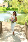 I was looking for something special that screams big day but still casual enough for a day out in the garden and this dress was really perfect. It doesn't have much stretch to it but the size guide really helped. I'm petite but quite shapely, around 140lbs. The material is thick and not see through at all! Don't worry about the sort of see through front as it's designed quite elegantly that I find it's not too revealing. If you think you're at the larger side of things definitely size up to be more comfortable but medium worked perfect for me. - Algely C.