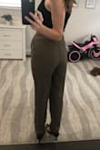 For me, these were definitely one of those pieces that look way better on the model. I'm 5'4" and thin, but I don't have curves. The model has curves and long legs. The pants were a little baggy in the crotch for me, and if I don't wear heels, they will gather at my ankle making it look pretty awkward. Maybe it was the color, maybe I should have gotten a smaller size, but these just scream GRANDMA pants when I wear them. :( - Bethany R.