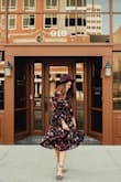 I loved this dress. It was a little tight through the bust, but I thought it was a flattering fit. I altered the waist so it was tighter there. The under layer didn't fit well- it was low and showed my bra. - Haylie M.