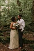I wanted something comfortable, but glamorous for my intimate elopement, and this dress did not disappoint. My only regret is not getting it in a M rather than a S, but I was worried that it would be too big in the bra area for me. It matched everything perfectly, and I couldn't be happier. Just had a baby, so I plan on shedding a few lbs for the dress to really fit perfectly. - Arielle A.