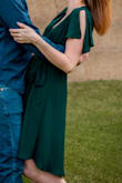 Wore this dress for engagement pictures and it was perfect. Nice and flowy and the green color is beautiful. As someone with a small bust, I did not have any issues with the low neckline, although I did use a piece of dress tape to hold it shut. As a taller person, it was the perfect length for me. Keeping in mind that Lulus dresses always tend to run a little large, I found this to be a perfect fit. - Kristen J.