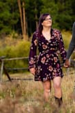 This is my first purchase from Lulu.  I saw this dress a few weeks ago and they were sold out in all sizes for the plum color. I was planning to get an autumn feeling dress for my engagement photos and was heartbroken when I saw they were sold out.  I decided to check back on Lulu, and saw that this dress was back in stock in my size, so I bought it immediately. Deciding on which two potential sizes was a bit difficult. I know I'm between sizes from the measurement guide and asked the fit expert to help me decide. The fit expert did say medium should work, but I was still hesitant based on some of the reviews. A few of the medium and large size reviews were similar. I decided on a medium to avoided buying two sizes. Once I got it and tried it on, it was pulling hard on the top button but the shoulders and waist fit perfectly. I downgraded my bra to help with the pulling which did wonders. I recommend following this sizing process before purchasing. The dress just fits and looks great and I will buy again. - Heather C.