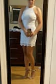 Fits great. Can be dressed up or worn more casual. Very flattering. Looks expensive compared to the great price. Other than the back zipper not laying completely flat, I would give this dress an A+ - Laura B.