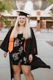 I bought this dress for my graduation pictures! I love that it's a wrap dress but unfortunately it does not love my DDs. Overall I love it. I just had to wear something underneath. - Jessica B.