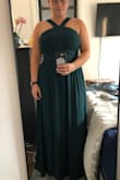 Holds in the ladies easily, great material, and really flattering. NO BRA! It's so hard to find dresses like this when you have a bigger chest, and this one exceeds my expectations. Can't wait to wear it to a wedding in October. - Shannon L.