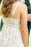 The dress was perfect. I purchased it for our small backyard wedding before the big event next year. This dress was a huge hit. I probably could've gone a size down but otherwise it was great. - Katie P.