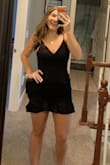 This dress looked so beautiful on. It accented my curves perfectly. I can wear a medium in dresses but I prefer a small for the tighter fit and I'm so glad I went with a small. I did receive the wrong dress the day before the occasion but I chatted with a lulus member and they hurried and got my dress to me the next day just in time!! - Caitlyn M.