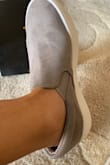 I ordered this in size 5.5 and another pair in nude in a size 6 and there was no difference in size. Also they both ran way too large and fit 2 sizes too big! I wanted to love these so much because they're cute but the sizing is way off. - Sharon P.