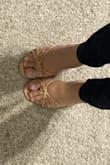 I wanted to love these shoes. I loved them when I saw them and I hoped I wouldn't have any issues with them. I usually wear a 5.5 in closed toe shoes and 6 for open toed. So of course I ordered a size 6. But they're so tight it hurts to walk in them. I can't return them as they are final sale so now I'm stuck - Hasiba U.