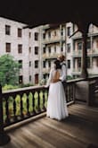 I saw this dress online and immediately fell in love with it. I ordered a size down and it fit perfectly. I felt amazing in it on my wedding day! - Hannah M.