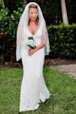 I ordered this dress for my wedding. It accentuated the curves I never knew I had. It was long on me (I'm only 5'2") but I simply hemmed the bottom about two inches by hand. With all the lace and the way it drapes so nicely you can't even tell. I got so many compliments on my dress and they were surprised by how little it cost!  It looks like an expensive wedding dress. I can't wait to wear it again when we have an official reception after the pandemic eases. - Marti P.