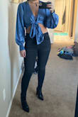 You can style it in at least two different ways that I've found. I've paired it with the Free People lace bralette (also sold through Lulus) if you're trying to figure out what bra to wear. It's a silky material and can be dressed up or down depending on how you style it. Great for date night or a night out with the girls! - Emily B.