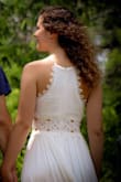 Loved this dress and received many compliments. Works perfectly with a sticky bra. Was a bit long on me so I'd say either get it hemmed, wear heels, or embrace the extra material. - Jasmine D.