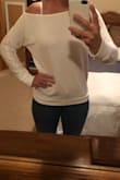 Love it! Fits just how it's pictured, little loose and slouchy! Medium thickness-good quality fabric. Slightly see-three because I got white, but really do-able. Overall I'd order another in another color. - Cory G.